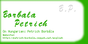 borbala petrich business card